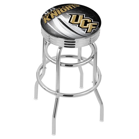 Holland Bar Stool Co 30" Chrome 2-Ring Central Florida Swivel Bar Stool, Accent Ring L7C3C30CenFla-D2